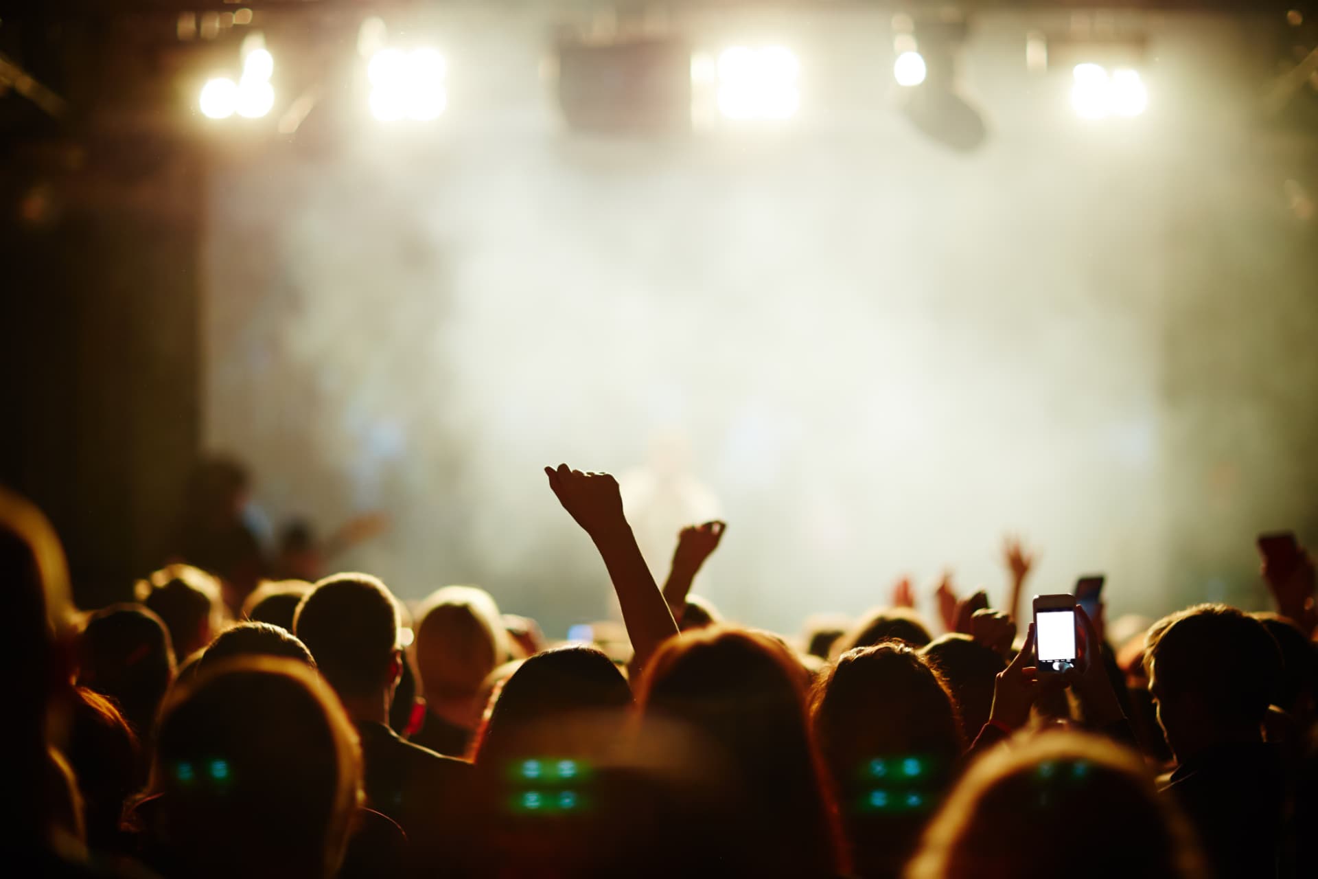 A crowd silhouetted against bright stage lights, each person expressing luxury differently — the premise of the HABITUDE style archetype quiz